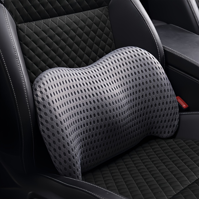 ergonomic lumbar support pillow with adjustable seat belt pillows for office chairs cars and beds black orthopedic design for spinal   chair pillow   pillow lumbar support pillow Product details 1