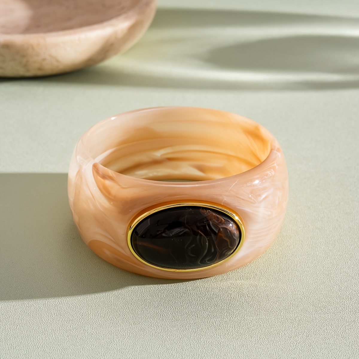 Women's Bohemian Geometric Cat-Eye Bangle, Stackable Design