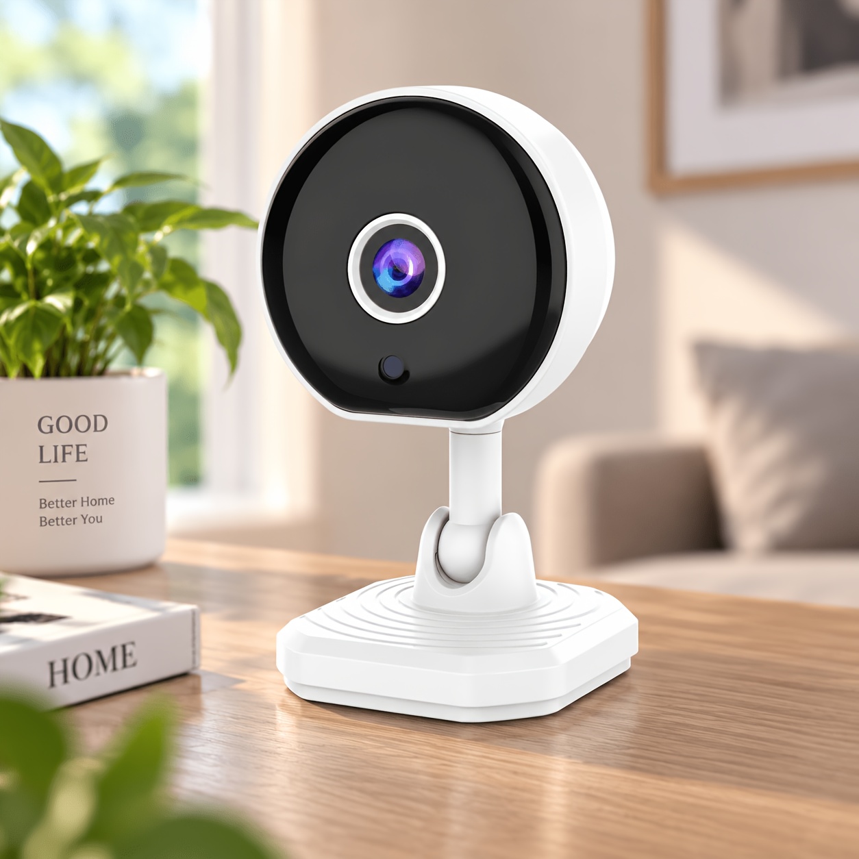 TEMU 53mm Indoor Wifi Security Camera, Built In Ap Hotspot , Motion Detection, Night Vision, 2 Way Audio, Magnetic Tool , Usb Powered, Cloud And Tf