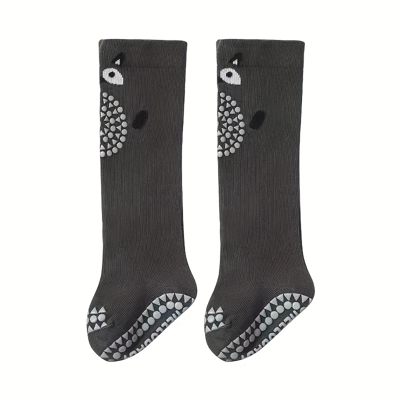 1 Pair Mid-calf Full Foot Adhesive Anti-slip Crawling Walking Children Socks