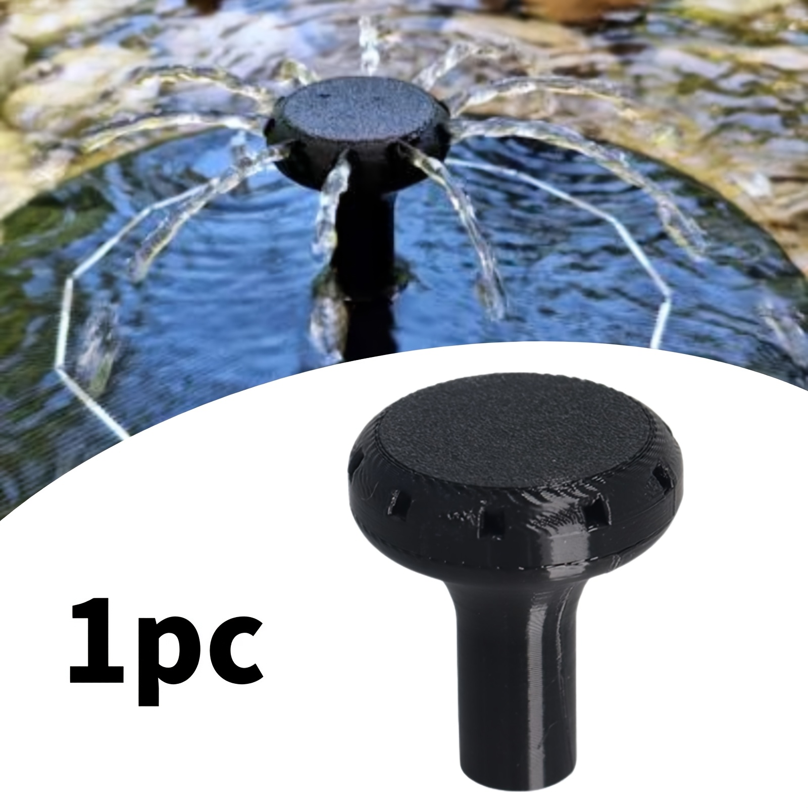 TEMU Adaptador de boquilla para bomba de fuente de 10 mm, 1 pieza, cabezal de pulverización arqueado multidireccional, cabezal de pulverización