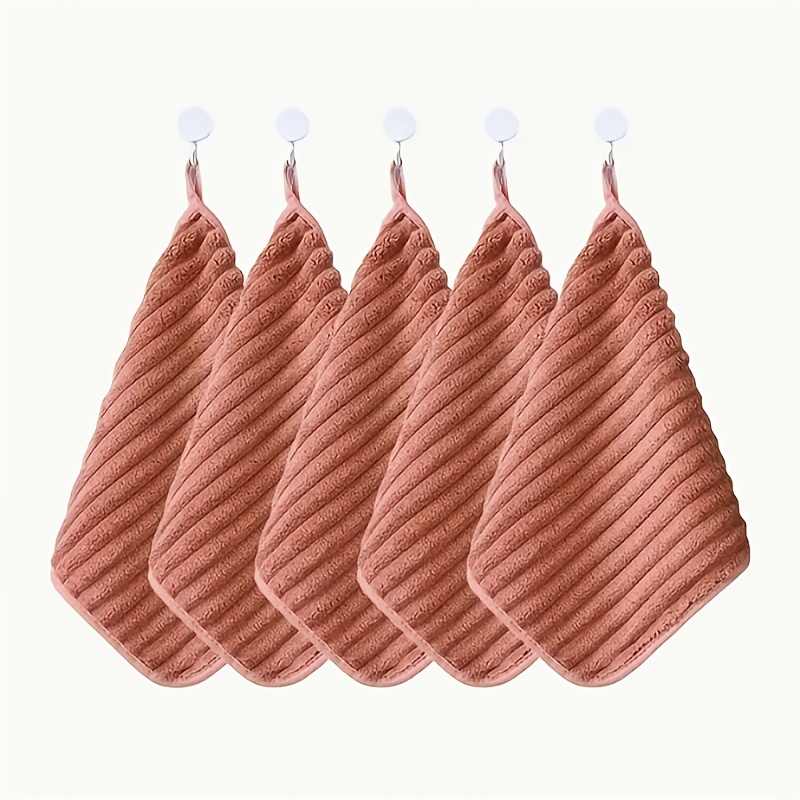TEMU Ensemble de 5 serviettes de toilette de luxe - Serviettes super absorbantes à séchage rapide - Multifonctionnelles 11.8 X 11.8 pouces, parfaites