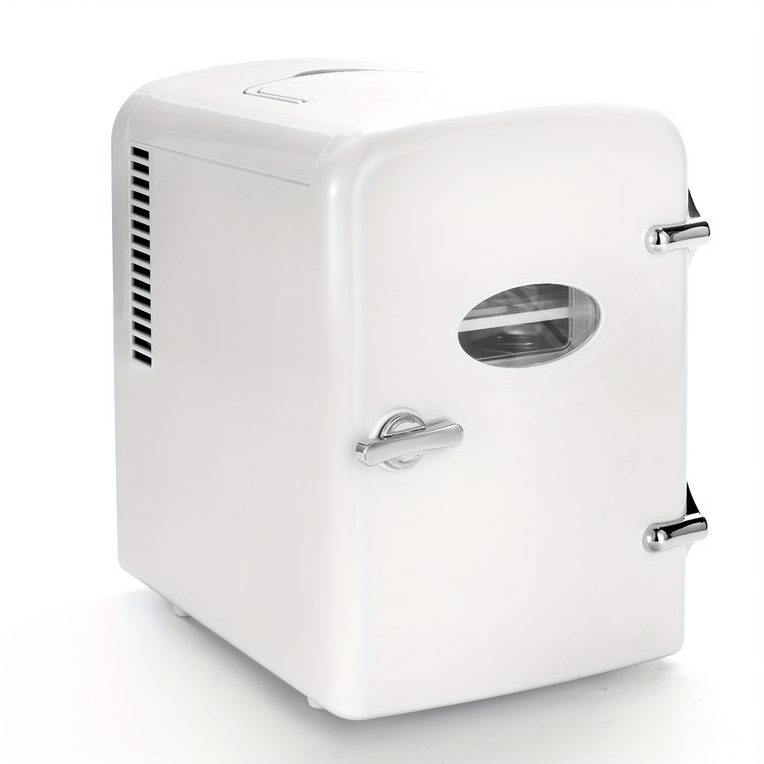 4l Portable Mini Fridge With Cooling And Heating Functions, Featuring A Built-in On Top, Can Carry And With Hand.