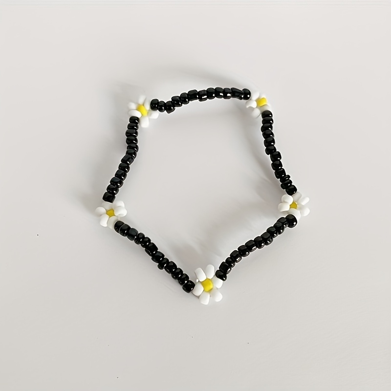 Fashionable Bohemian Style Colorful Rice Bead Elastic Bracelet