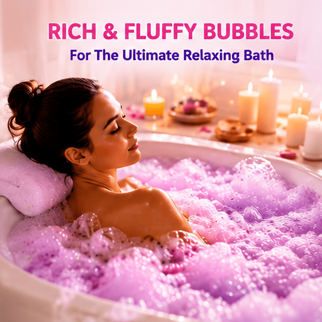 Colorful Bubble Bath Powder with Random Colors and Scents