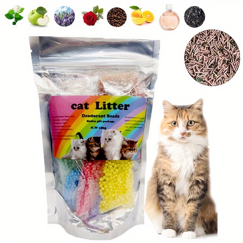 

18pcs Pet Odor Remover, Scented Cat Litter Deodorant Litter Box Deodorizer Beads With Activated Carbon For Odor, Pet Cleaning Supplies