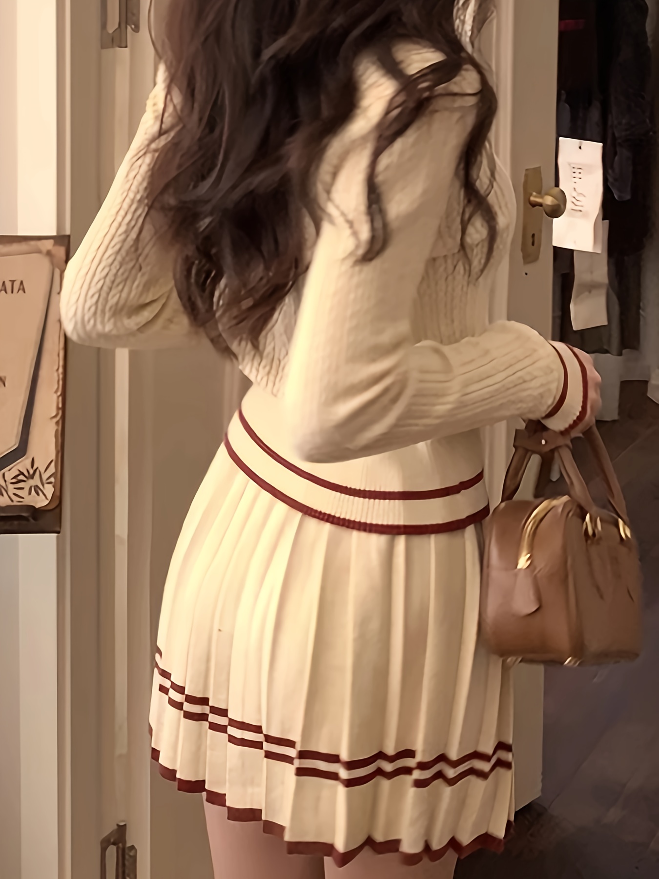 college style retro color lapel cardigan Temu Kuwait