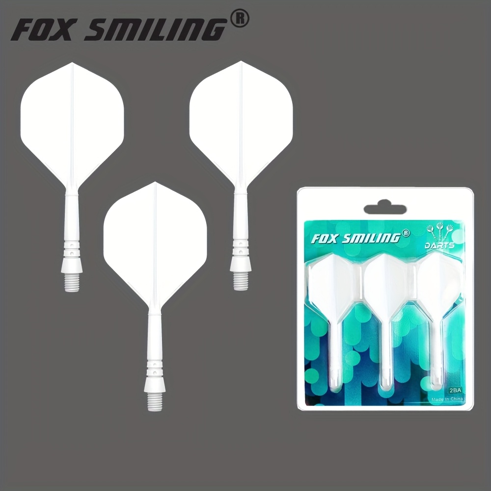 Image of Fox Smiling Dart Flights Shaft 3pcs Integrated Dart Flights And Shafts 2ba Screw 2 In 1 Dart Additions Set