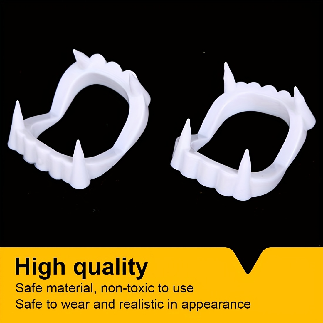 4pcs pack vampire teeth for   fang teeth for costume parties wear for halloween masquerade carnivals comfortable dental