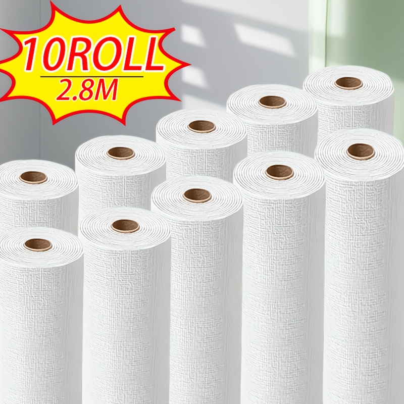 E-shop 10 Rollen 3D Schaumstoff Tapetenaufkleber, Selbstklebende Dicke Wandpaneele, Leicht zu Reinigen und Zuschneiden, Abwaschbares Vinylmaterial, für