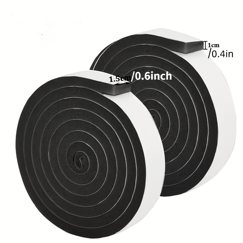 Image of 2 Rolls Door And Window Sealing Strip | Total Length 394 Inches, Eva Self-adhesive Insulating Foam Tape, Sound Insulation, Dust Sealing