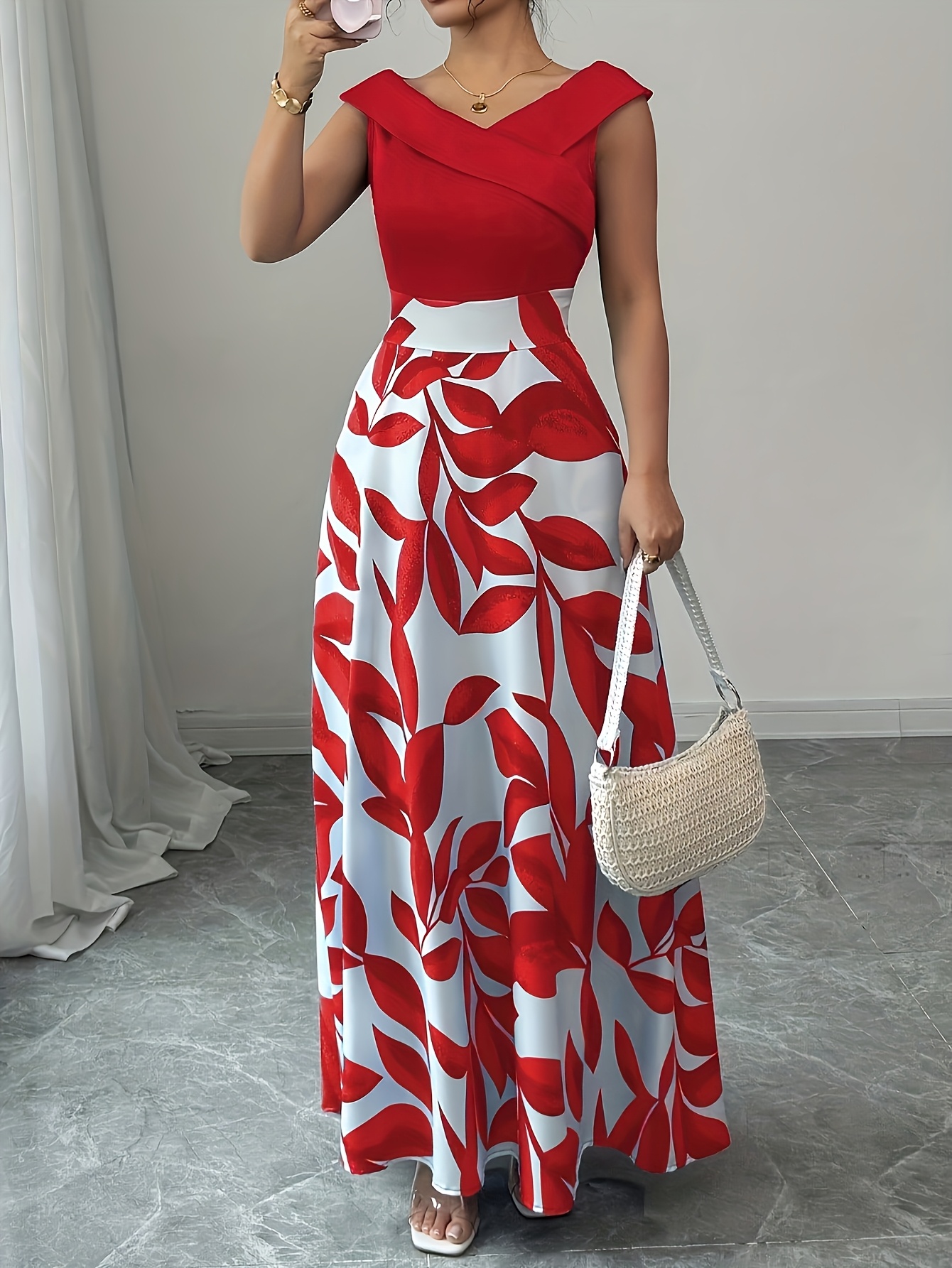 summer dress for women maxi Breezy Botanics 2-Piece Maxi Dress