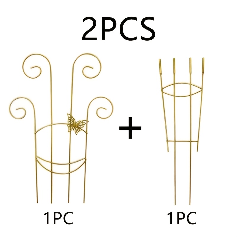 2pcs Climbing Plant -style Trellis, Decorative Pot Rack, Used For Climbing Vines, Flowers And Vegetables, And Is Suitable For Supporting Indoor And Outdoor Plants