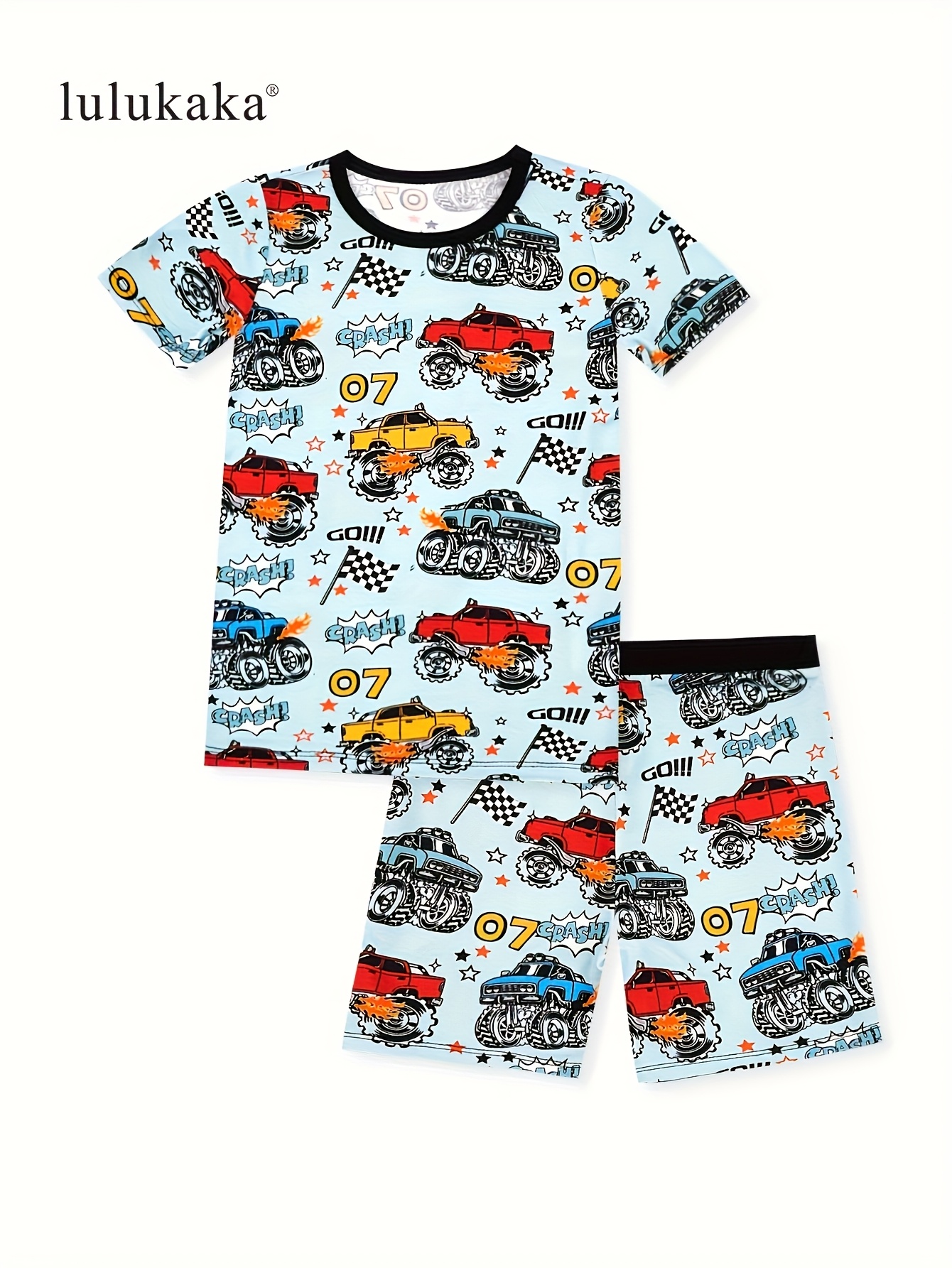 Bamboo Short Sleeve Romper (Off Road Print)