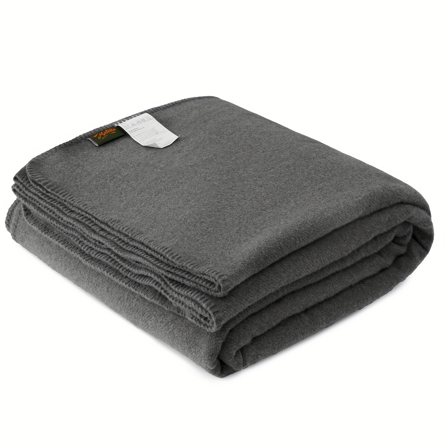 TEMU Merino Wool Blanket, Large Size 62'' X 86'', Warm, Thick, Washable, Great For Sofa, Bed Blanket, Camping, Outdoors, Sporting Events, Survival