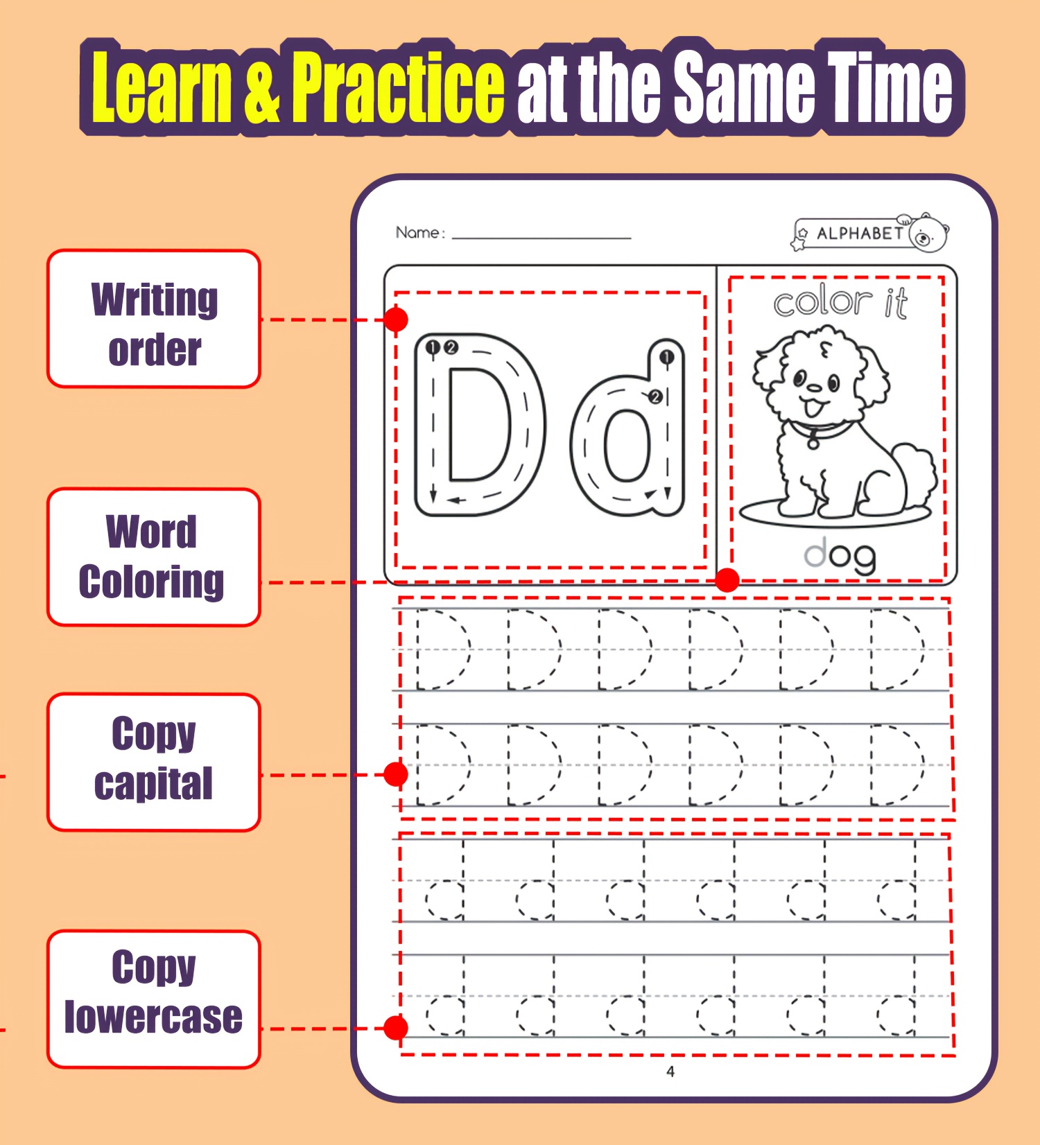 28-Page ABC Letter Tracing Workbook for Kids | A-Z Alphabet Practice for Preschool & Kindergarten | Fun Early Writing Book with Drawing Pages, copybook, Magic Word, Great Gift, Practice Book, Playful, Durable english Writing Book, Travel toy, beneficial back to school, Kindergarten Workbook, Brain Development, Engaging Activities, Playful Design, Childfriendly Material, Highquality Print, Learning Activity Book, Early Learners, And Preschoolers
