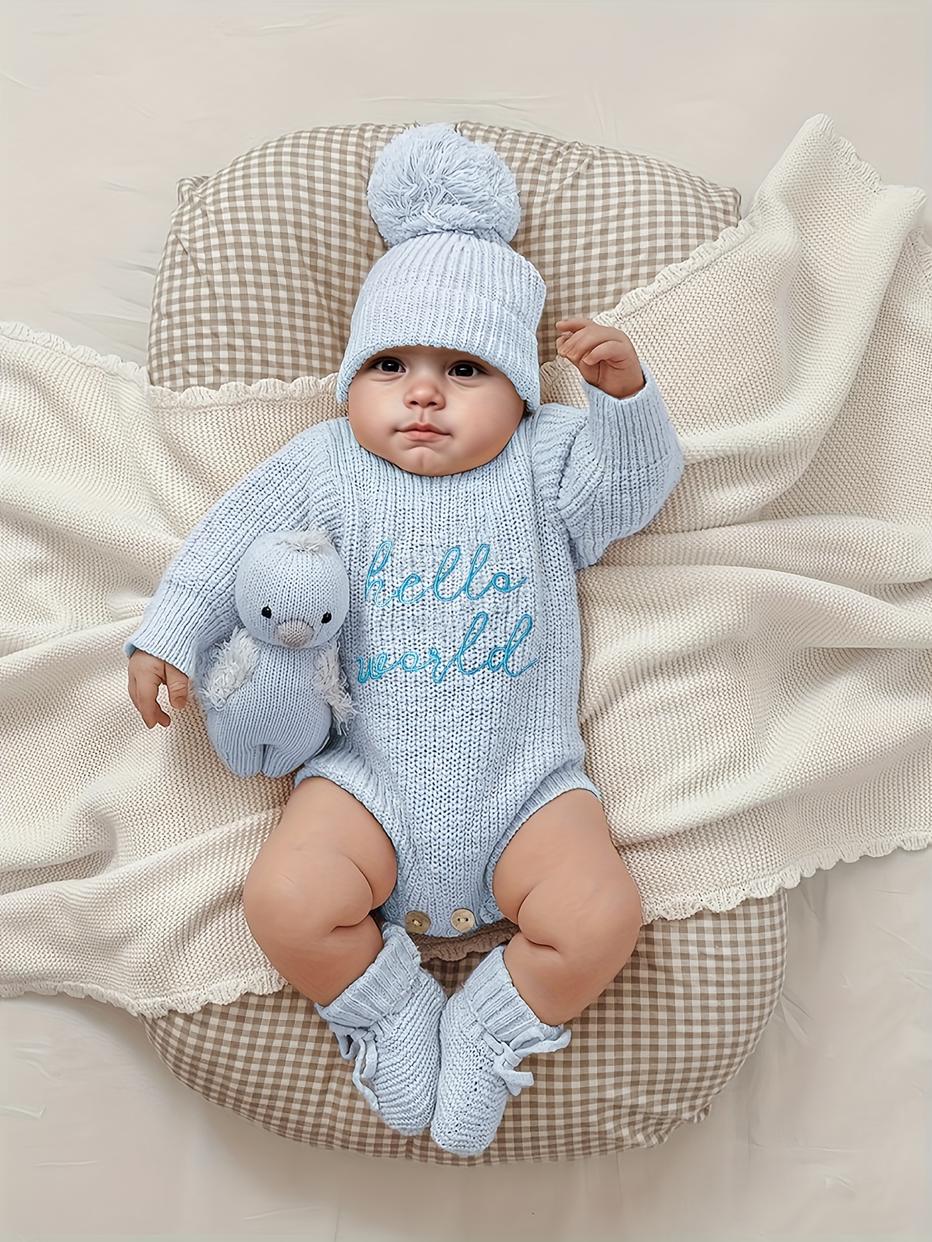 2pcs newborn baby boy girl sweatsuit set soft short sleeve Temu