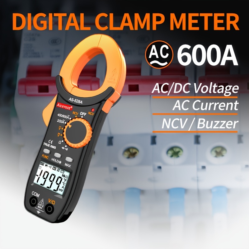

Aicevoos Digital Clamp Meter 2000 Counts Ac Dc Voltage Tester Auto Rang Ac Current True Rms Multimeter Ammeter Ohm Capacitance Resistance Ncv