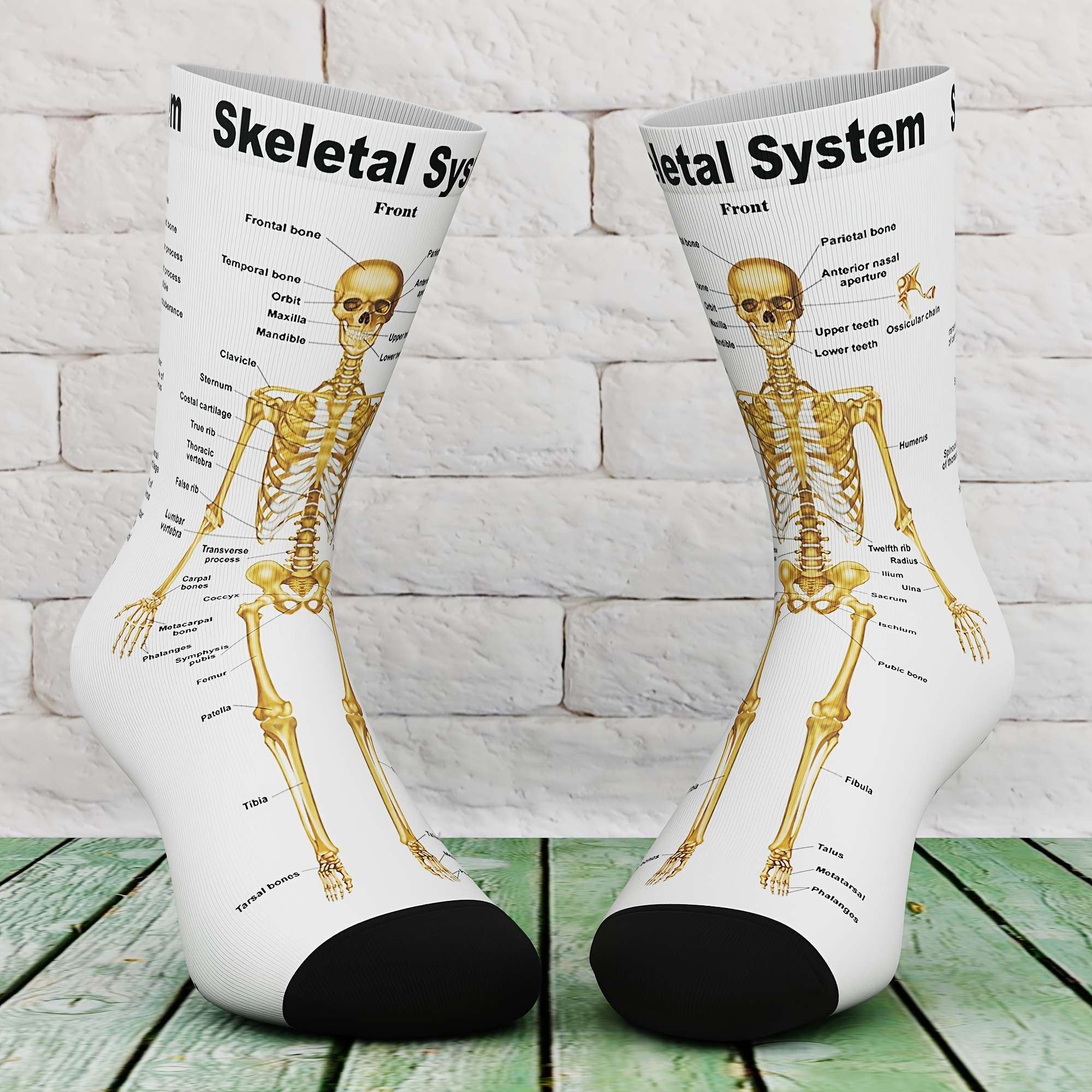 TEMU 1 Pair Of Unisex Socks, Creative Patterns, Fashionable And Beautiful, Comfortable And Breathable, Suitable For Outdoor Sports And Leisure