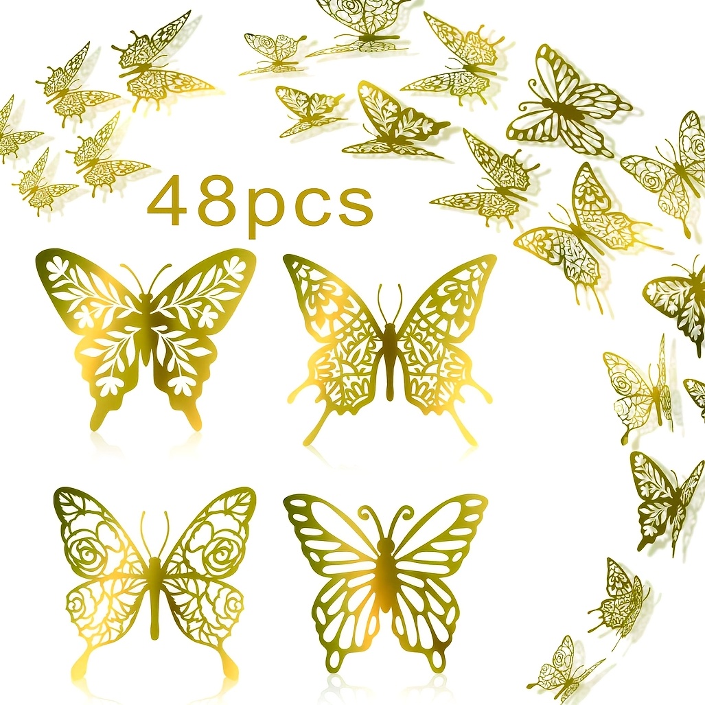 TEMU 48 Decorations In 4 Sizes And 3 Styles, Wall Decor, Party Decorations, Birthday Decorations, Crafts, Cake Decorations, Wall Stickers For Room
