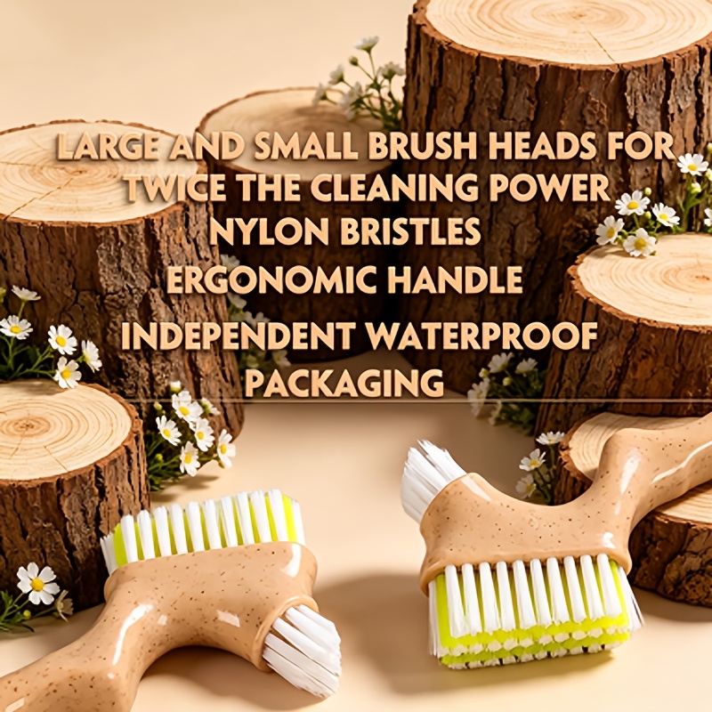 Double-Sided Denture Cleaning Brush with Ergonomic Handle