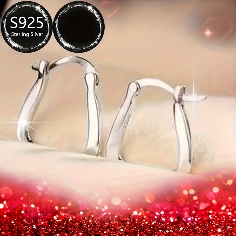 Women's 925 Silver Geometric Earrings Set with Packaging