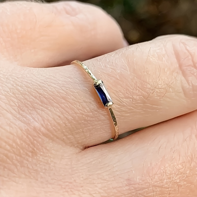Vintage Gemstone Ring Golden Tone Copper for Women
