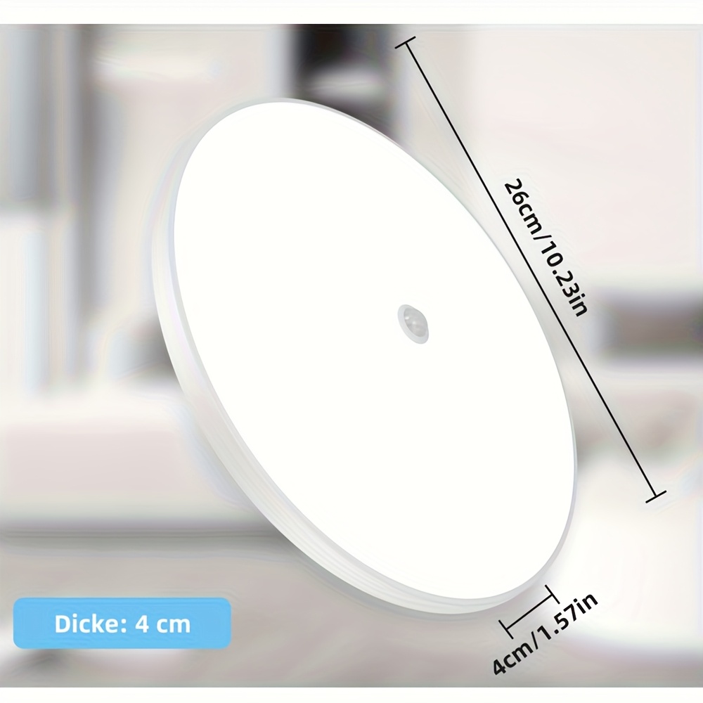 TEMU 1pack 24w Led Modern Led Ceiling Light Led Motion Sensor Lights Ceiling, Slim Led Light Indoor, 6500k Round Ceiling Light For Living Room,