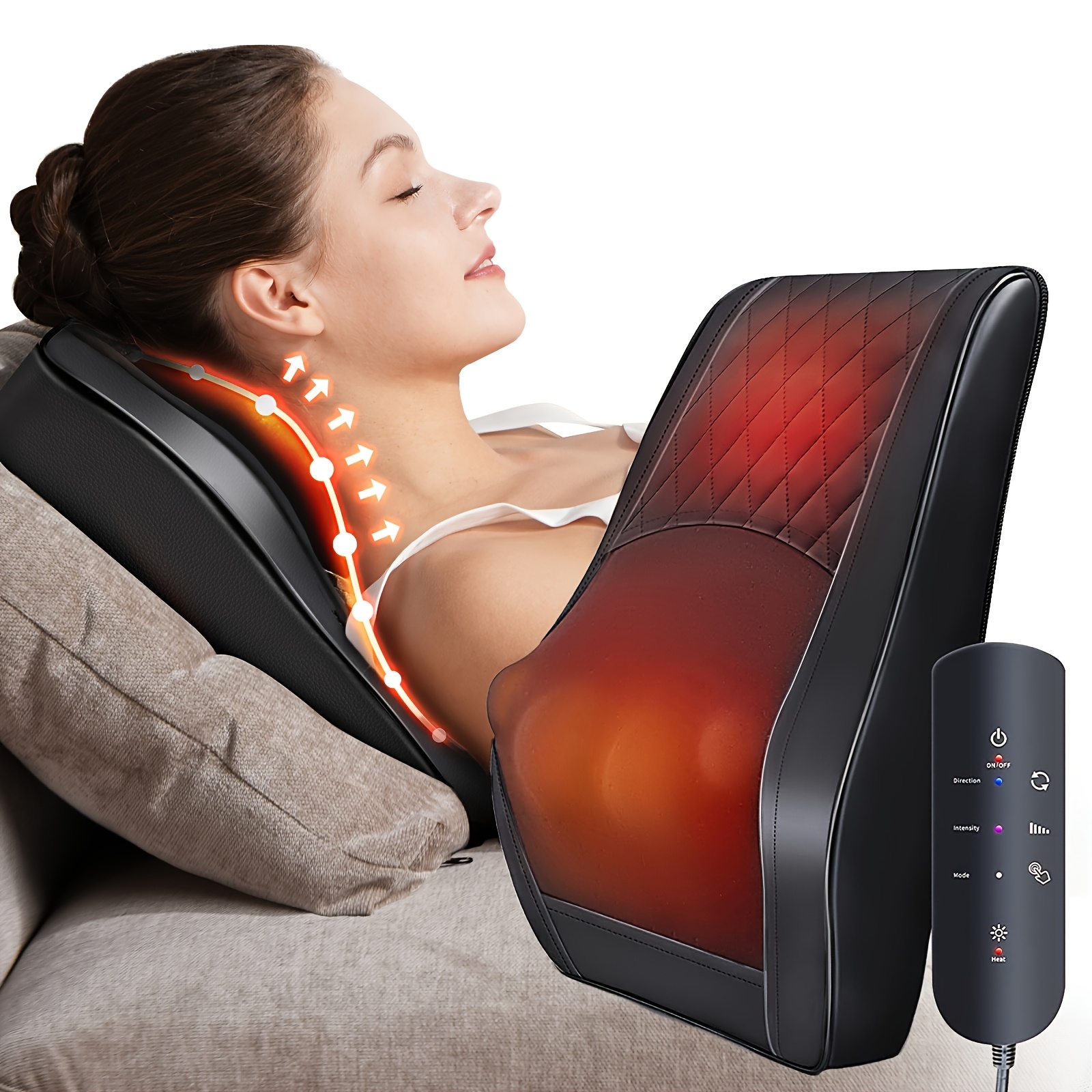 

Neck Massager, Acupressure Neck Massager, Shoulder, Back, Leg Electric Back Massager, Deep Massage To Relax Muscles, Massage Pillow Gift For Mom/dad/lady/man