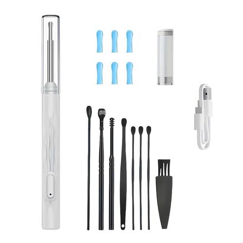 8pcs ear care set visual ear pick earwax removal tool earwax cleaner with camera and light 4 ear picks suitable for ios and earwax cleaner holiday gift birthday gift halloween gift christmas gift