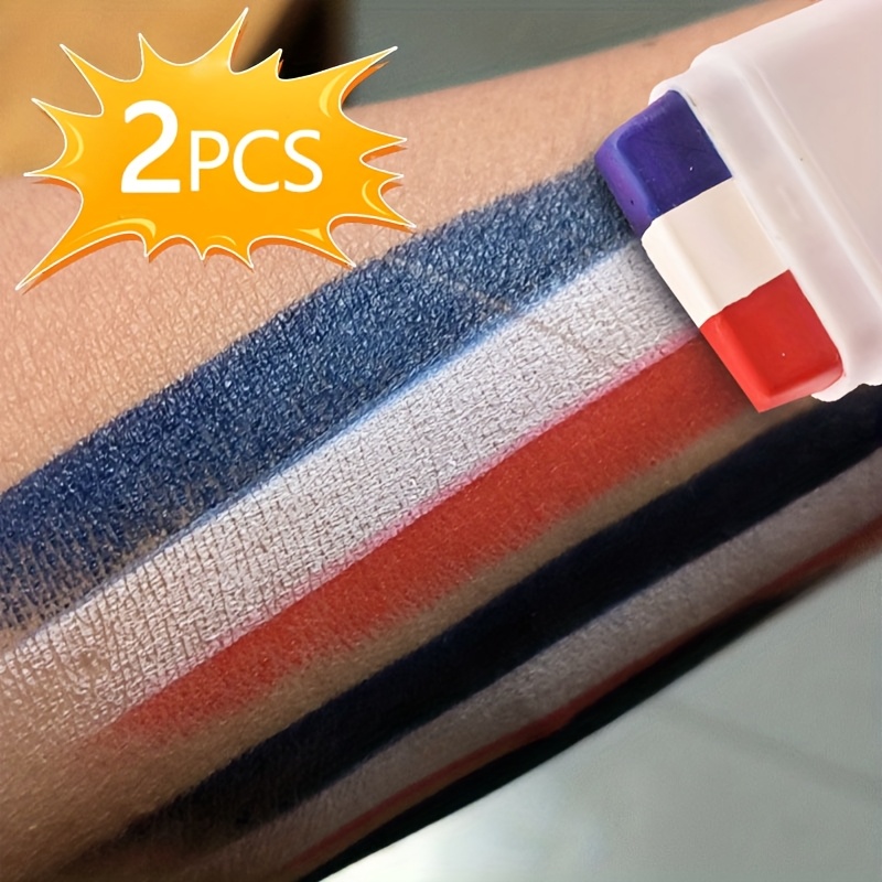 TEMU Day Deals, Outfits For Women Face And Body Painting Sticks, Sports Event Fan Flags, Red White And Outfits, Suitable For Male And Female, Smooth And Easy To Color, 2pcs Set