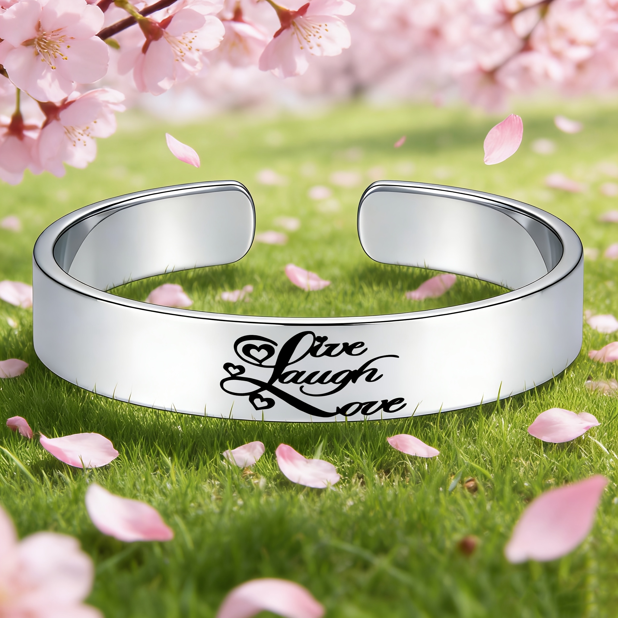 Inspirational 304 Stainless Steel Open Bracelet