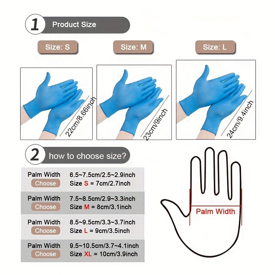 Pack Of 10 Disposable Household Gloves, Waterproof Plastic Multi-use ...