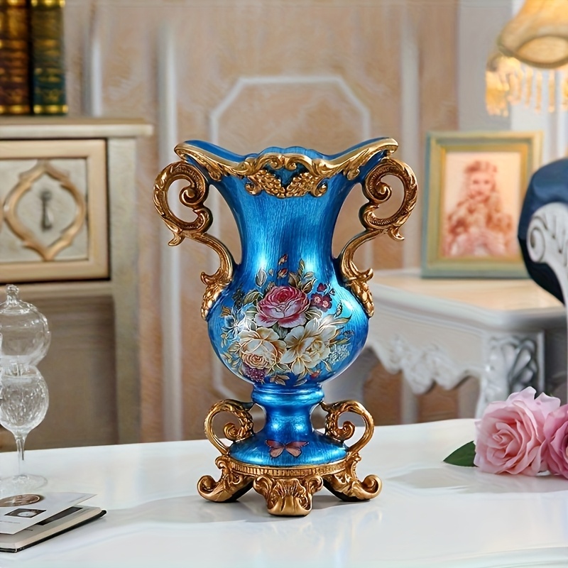 Handmade Paper-Craft Resin Vase - Modern Faux Flower Container