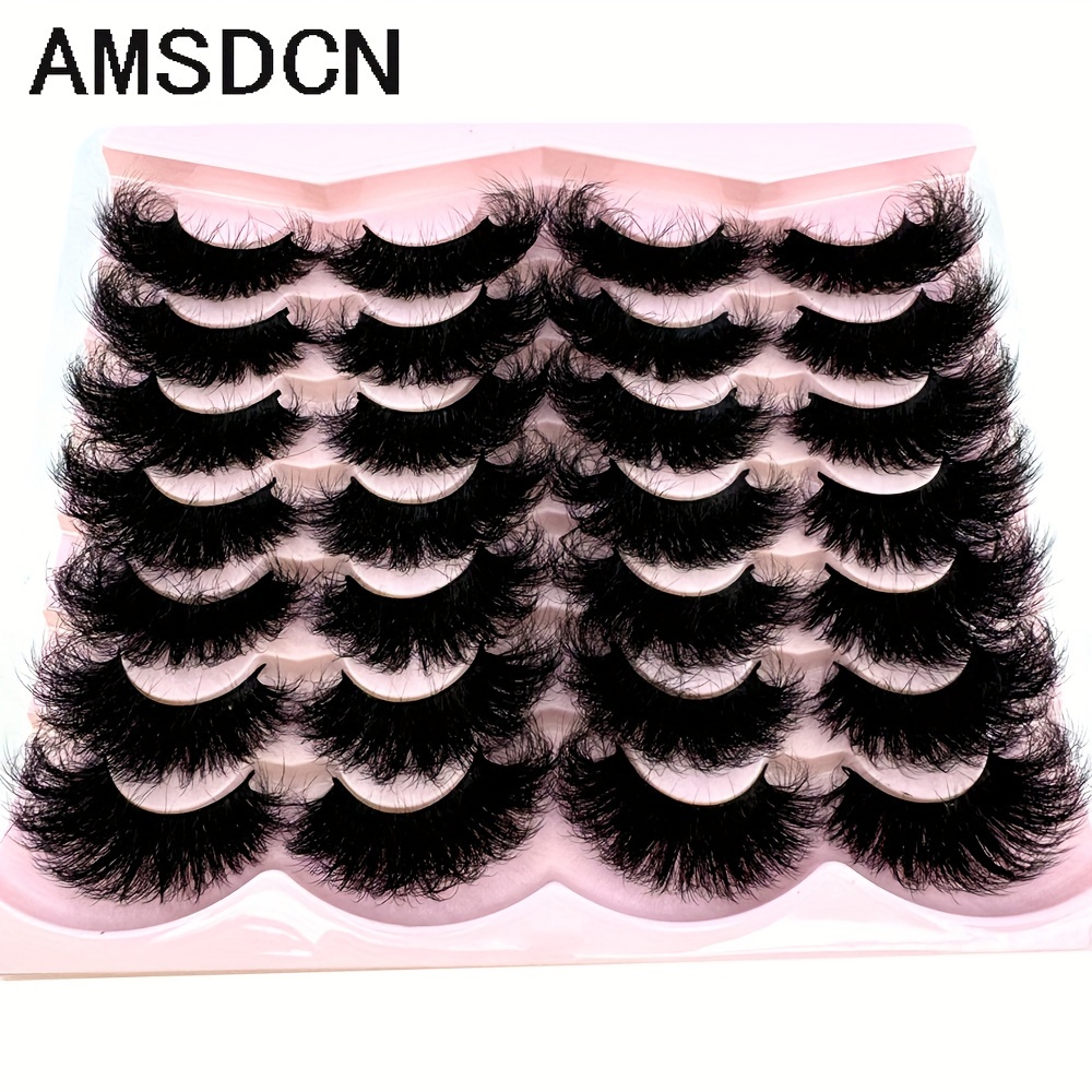 

14 Pairs Of Natural-looking And Fluffy Artificial Mink Eyelashes, Thin Strip False Eyelashes, Cat Eye Eyelashes