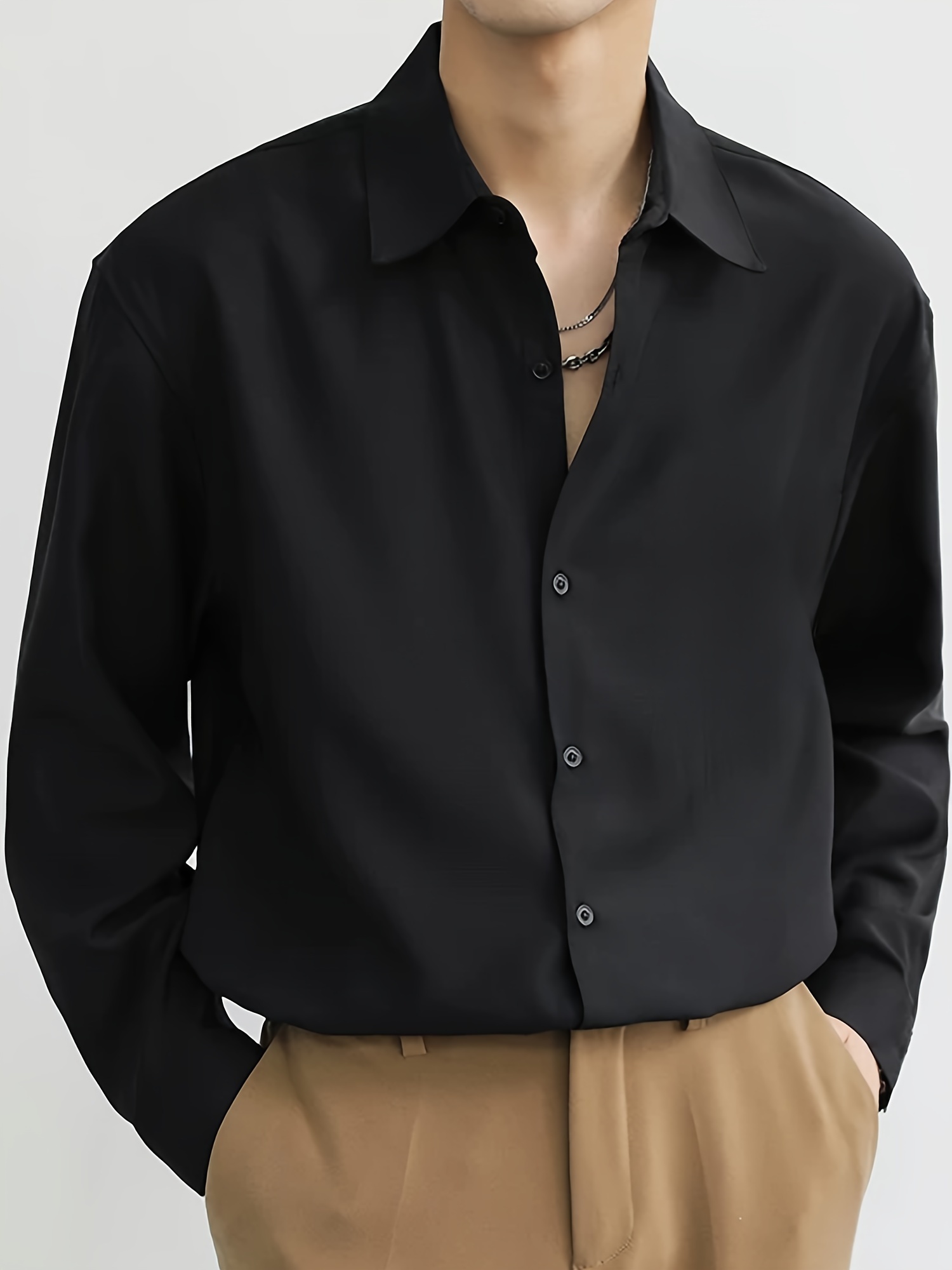 mens long sleeve shirt premium casual dress shirt for outerwear