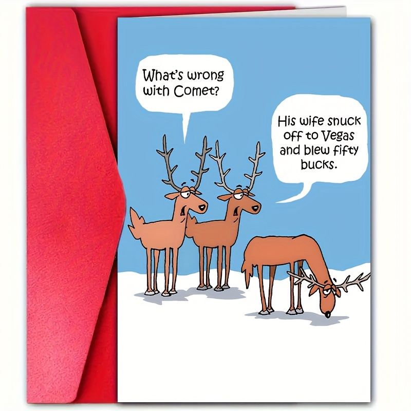 

Christmas Joke Greeting 4.7x7.1 - - For - Personalized Christmas For Anyone - Seasonal Greeting