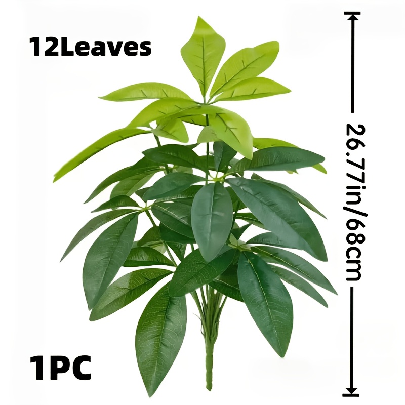 1pc Of Simulated Home Plant, Duck Palm Tree Tropical Fake Plant Green Plastic Leaves, Realistic Shape, Real Touch Visual. Suitable For Porch Aisle, Outdoor Courtyard Garden