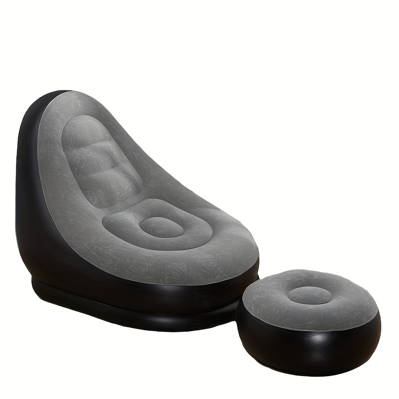 TEMU Flexicomfort, Sofá Inflable Portátil con Reposapiés - Diseño y Plegable para Almacenamiento Fácil - Ideal para…: retailer-supplied image