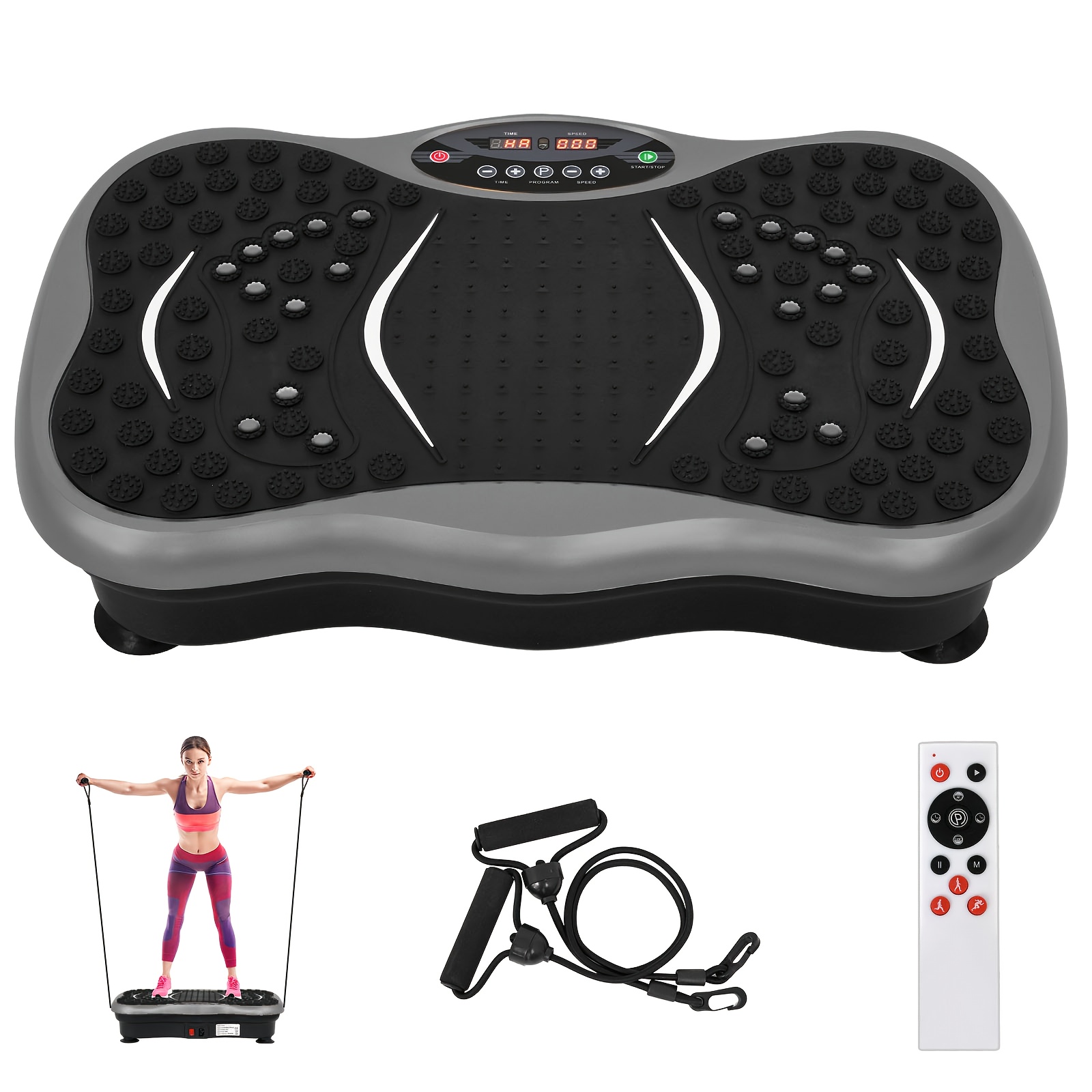 Advwin Vibration Plate Exercise Machine, 120 Speed Levels Full Body Workout Vibration Fitness Platform, Grey 150Kg Capacity, Vibration Plate Exercise Machine for Women, Fitness Vibrating Machine, Vibration Plate Exercise Machine, Vibration Plate Workout Equipment, Vibration Plate Workout Machine, Home Gym Equipment, Weight Loss Machine, Modern Fitness Gear, Sleek Workout Equipment, Highcapacity Platform, Stable, Without Battery