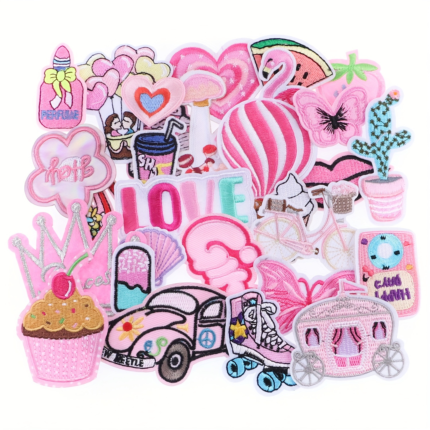 

Ywli Embroidered Set, 30 Pcs Assorted For Diy Crafts, Iron-on/sew-on Patches For Clothing, & Accessories