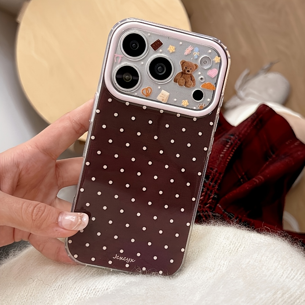 TEMU Phone Case: 1pc Fashionable And Minimalist Printed Full-coverage Drop-proof Soft Phone Case, Suitable For Iphone 17/16/12/13/14/15 Plus Pro