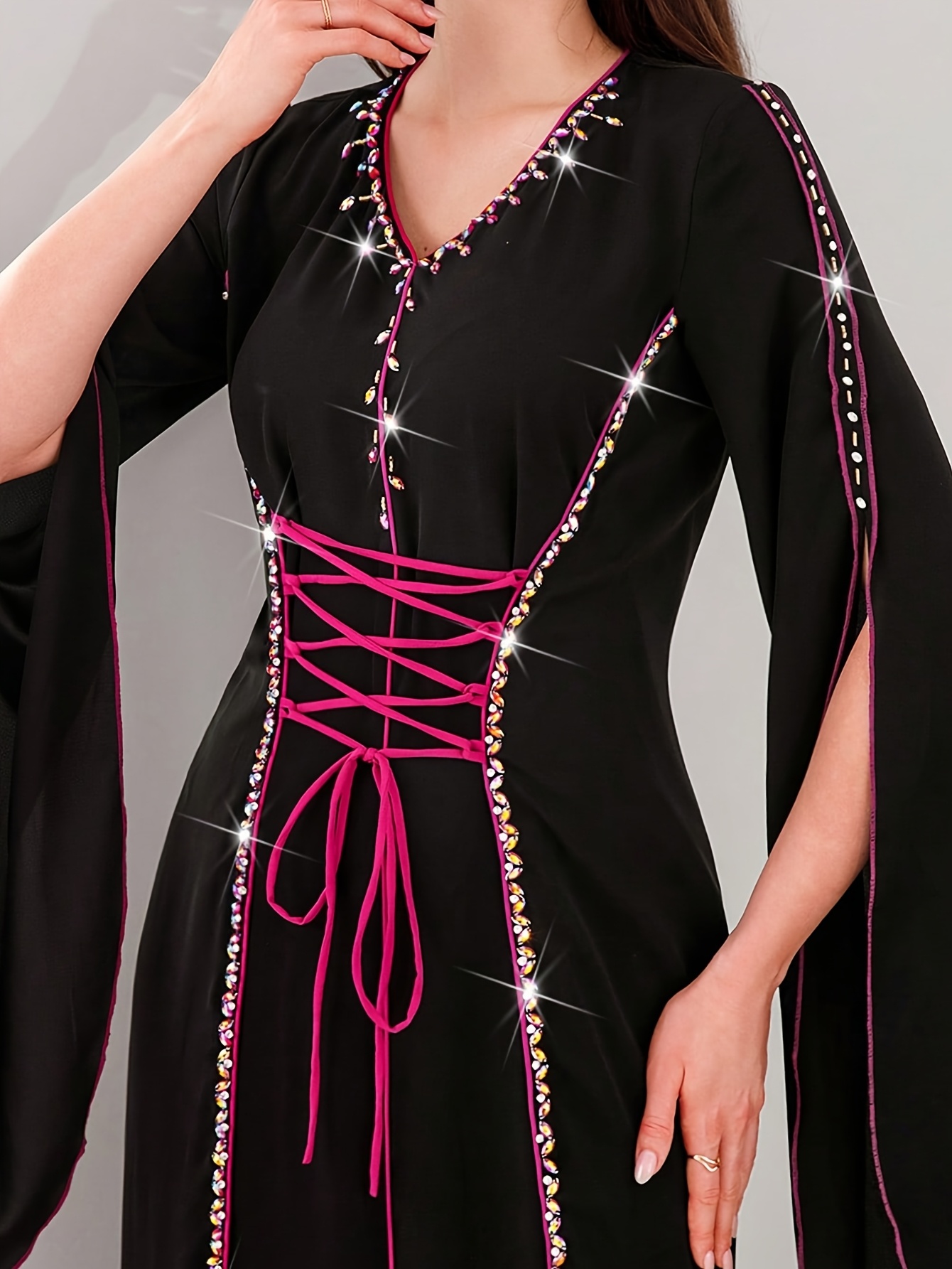 open lace back dress Mini Sequin Fit-and-Flare Hoco Dress: Amarra 88967 Fuchsia / 000