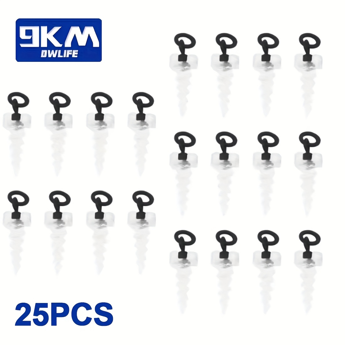 Image of 25pcs Dwlife Floating Fishing Baits Screws With Swivels, Stop Beads & Hair Rig Accessories - Floats, Boilie For Carp, Pike, Trout, Catfish - Durable Hook Link For Freshwater/saltwater Fishing