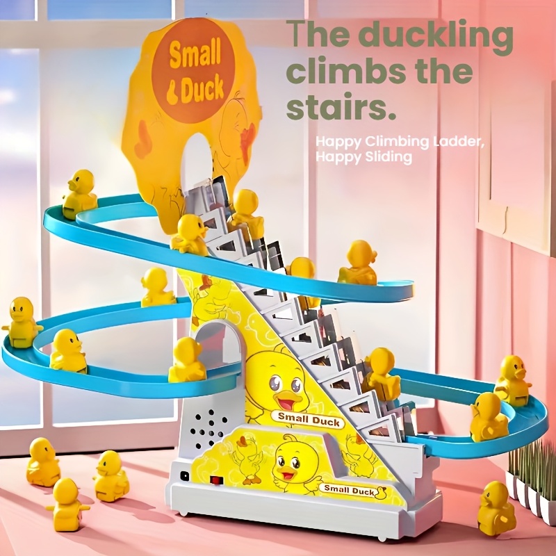 Small Duck Climbing Ladder Toy with Electric Slide