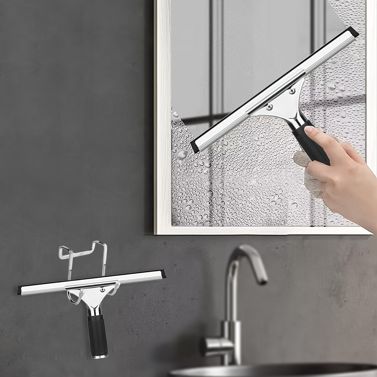 Shower Squeegee And Hook - Temu