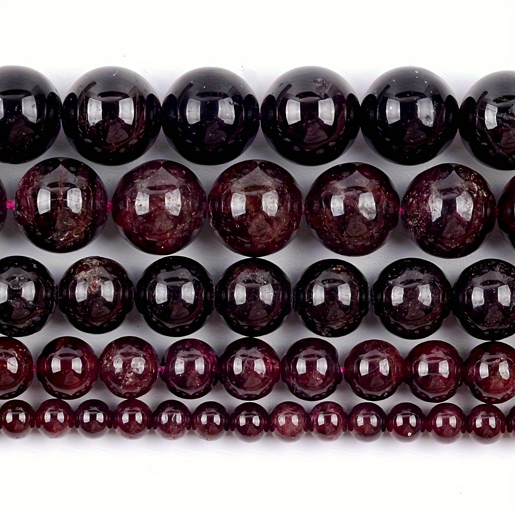 

Red Stone 15'' 4/6/8/10mm For Jewelry Making Diy Bracelets 15inches