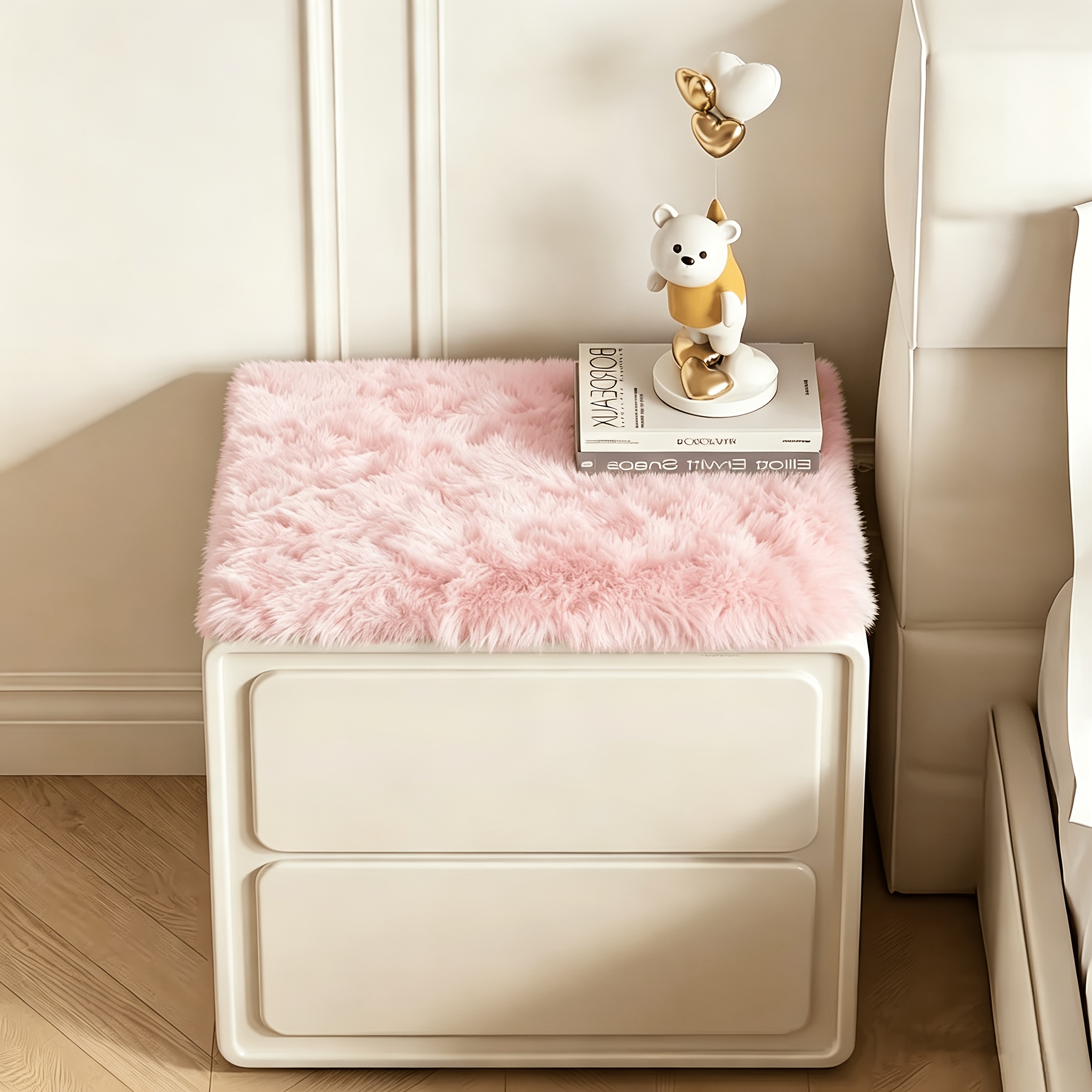 TEMU Alfombra de felpa de estilo lujoso , alfombra rectangular de felpa larga degradada, tapete universal para el hogar, baño o dormitorio
