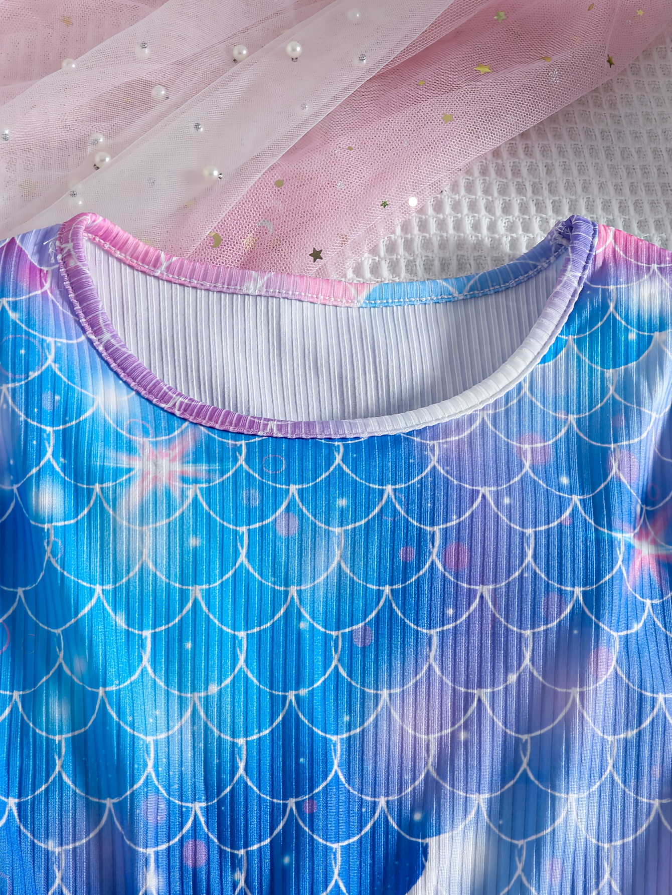 sachin and babi light blue dress Herringbone Print Mock Neck Belted Knit Dress in Indigo Blue S-M main image 1