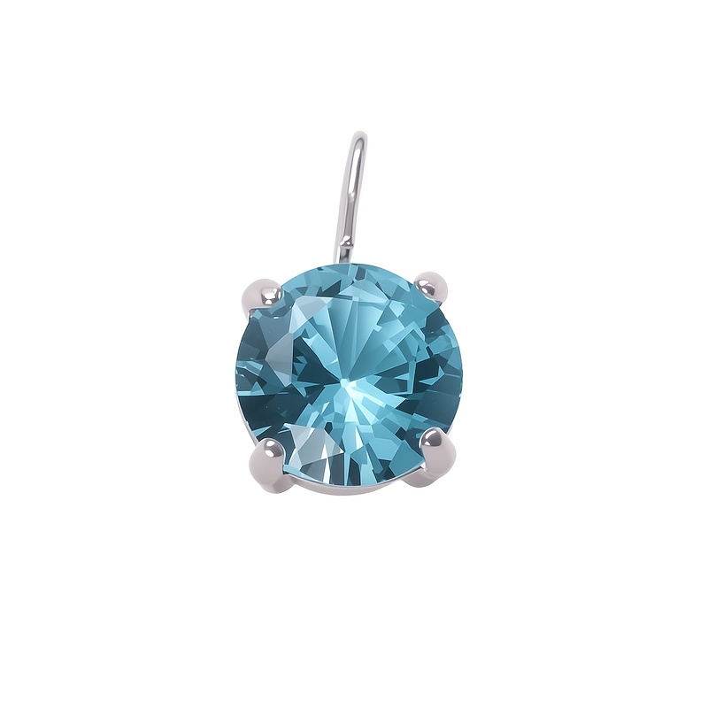 Versatile Style Non-Fading Round Synthetic Zircon Pendant Necklace